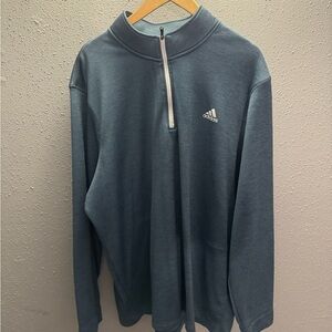 Adidas Men's Teal Zip-Up Sweater